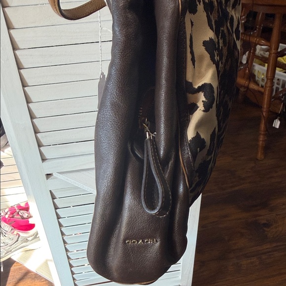 Coach Leopard Print Shoulder Bag - Brown, Black, and Tan - Picture 5 of 5